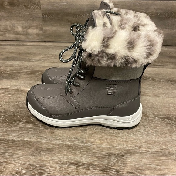 UGG | Zaylee Leopard Waterproof Charcoal Snow Boots NEW - Picture 4 of 9